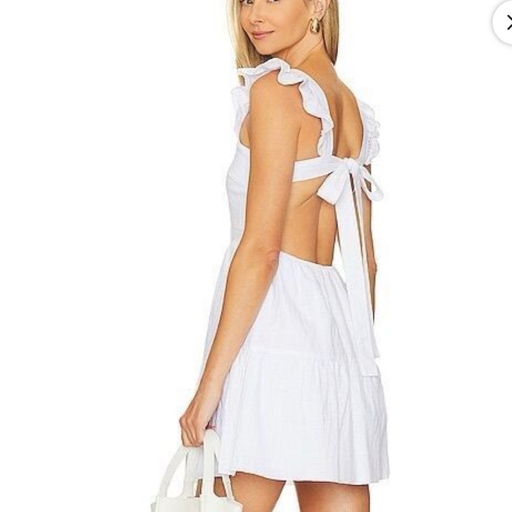 Sold Out REVOLVE White Backless Ruffle Dress